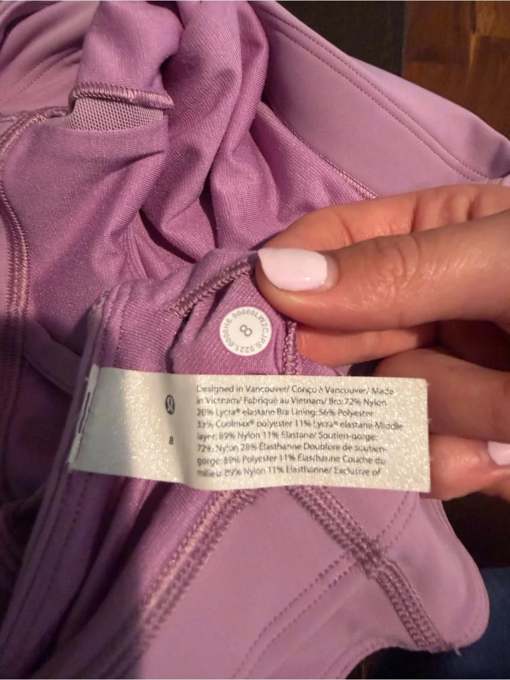 Lot of 4 size 8 sports bras Lululemon (2), Buff bunny and Puma